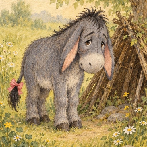 Eeyore — the gentle pessimist (original illustration)