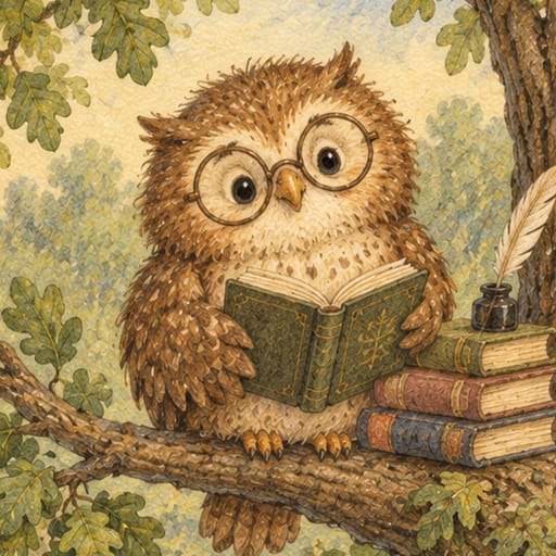 Owl — the scholar (original illustration)