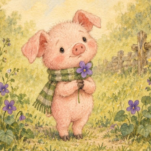 Piglet — the brave worrier (original illustration)